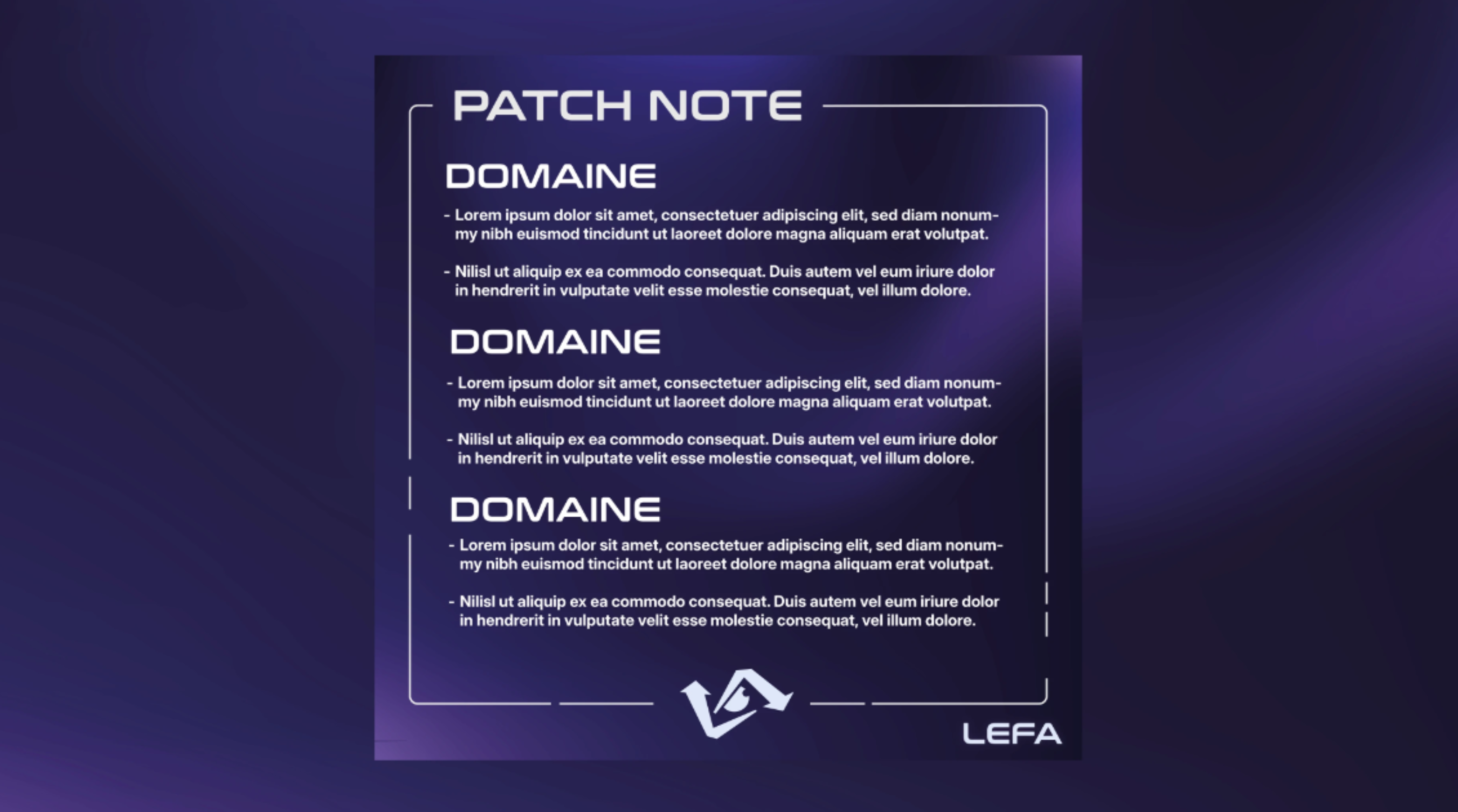Mockup 1 du projet LEFA