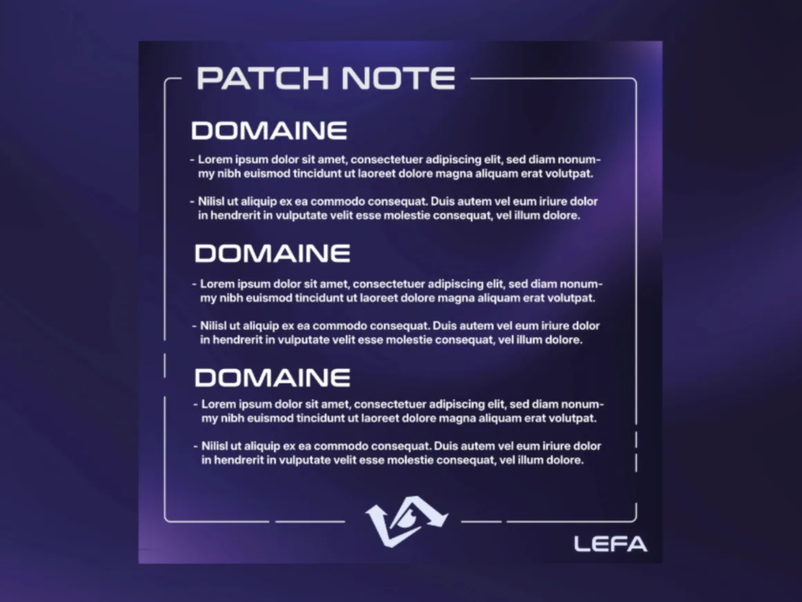 Mockup 1 du projet LEFA