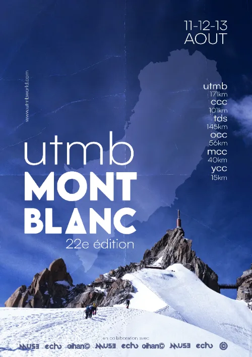 Affiche de l'UTMB, course au Mont-Blanc