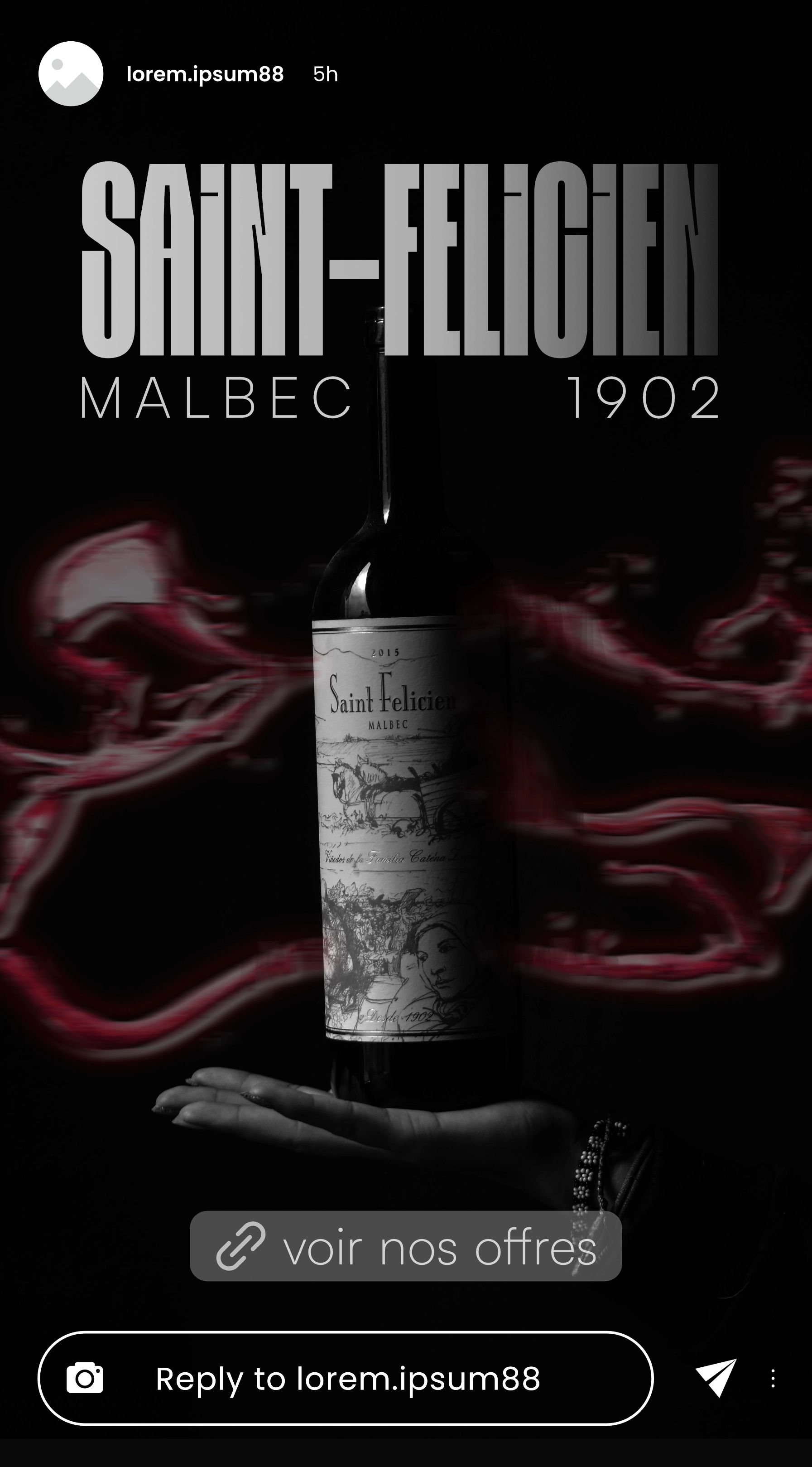 Story pour le vin Saint-Félicien Malbec